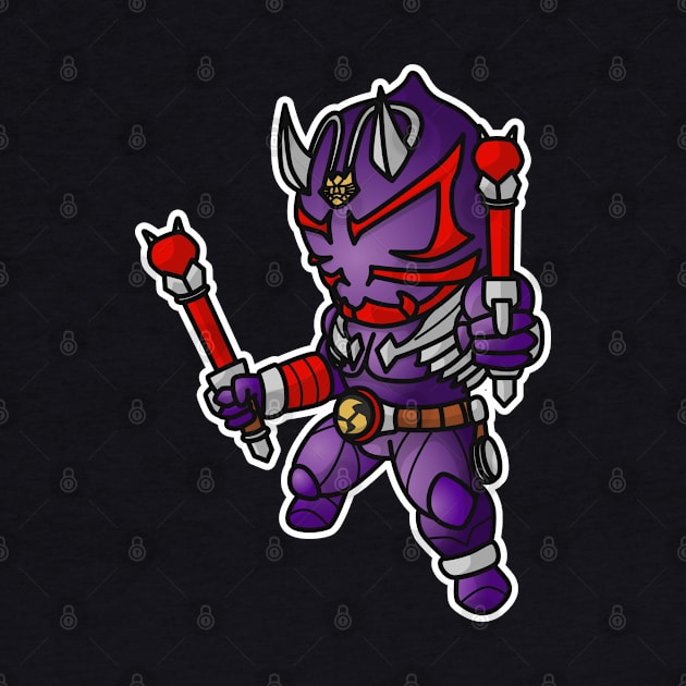 Kamen Rider Hibiki Chibi Style Kawaii by The Toku Verse